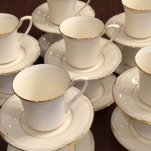 Noritake Golden Cove Fine China- 12 cups & saucers